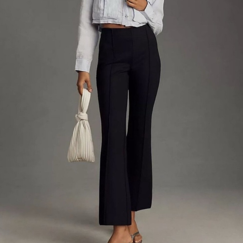 Maeve by‎ Anthropologie Women's The Margot Kick Flare Pants Black Sz XS